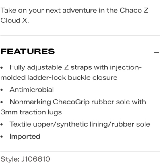 Chaco Z Cloud X Blue Dahlia Eclipse Athletic Hike Walk Sandal Trail Shoe Women 7 - Picture 6 of 11